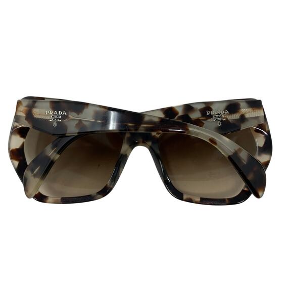 Prada SPR16R Large Womens Sunglasses Gray Tortoise Shell With Case - Picture 3 of 8